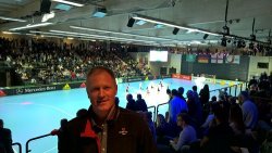 Der Hagener Futsal SR Mario Schleicher beim 1. Futsal-Länderspiel einer Deutschen Nationalmannschaft